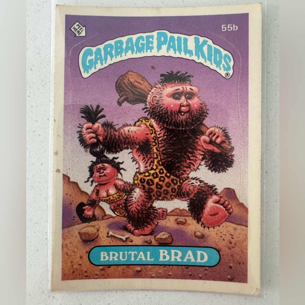 Rare 1985 Topps Garbage Pail Kids Card, Series One, Brutal Brad 55b
